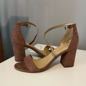 Marc Fisher Tan Suede Heels